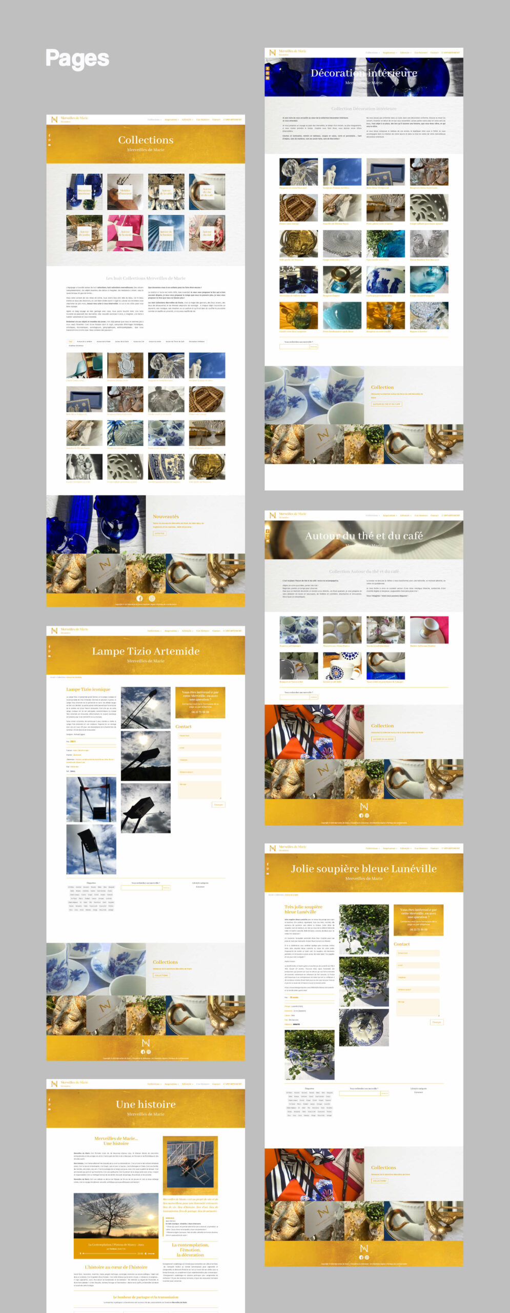 Web design Merveilles de Marie